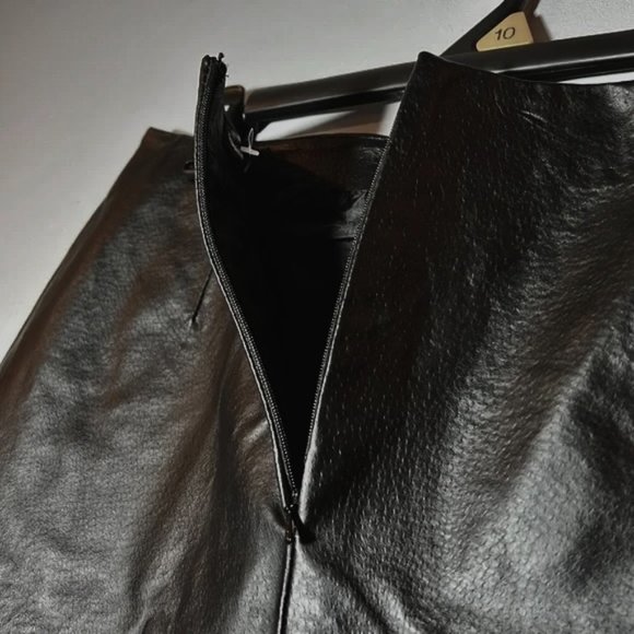 Chadwicks of Boston Black Leather Mini Skirt Womens 4P NWT - Picture 7 of 9